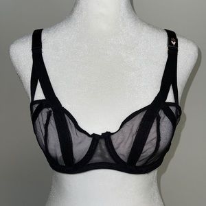 Victoria Secret sheer unlined strappy bra 32C